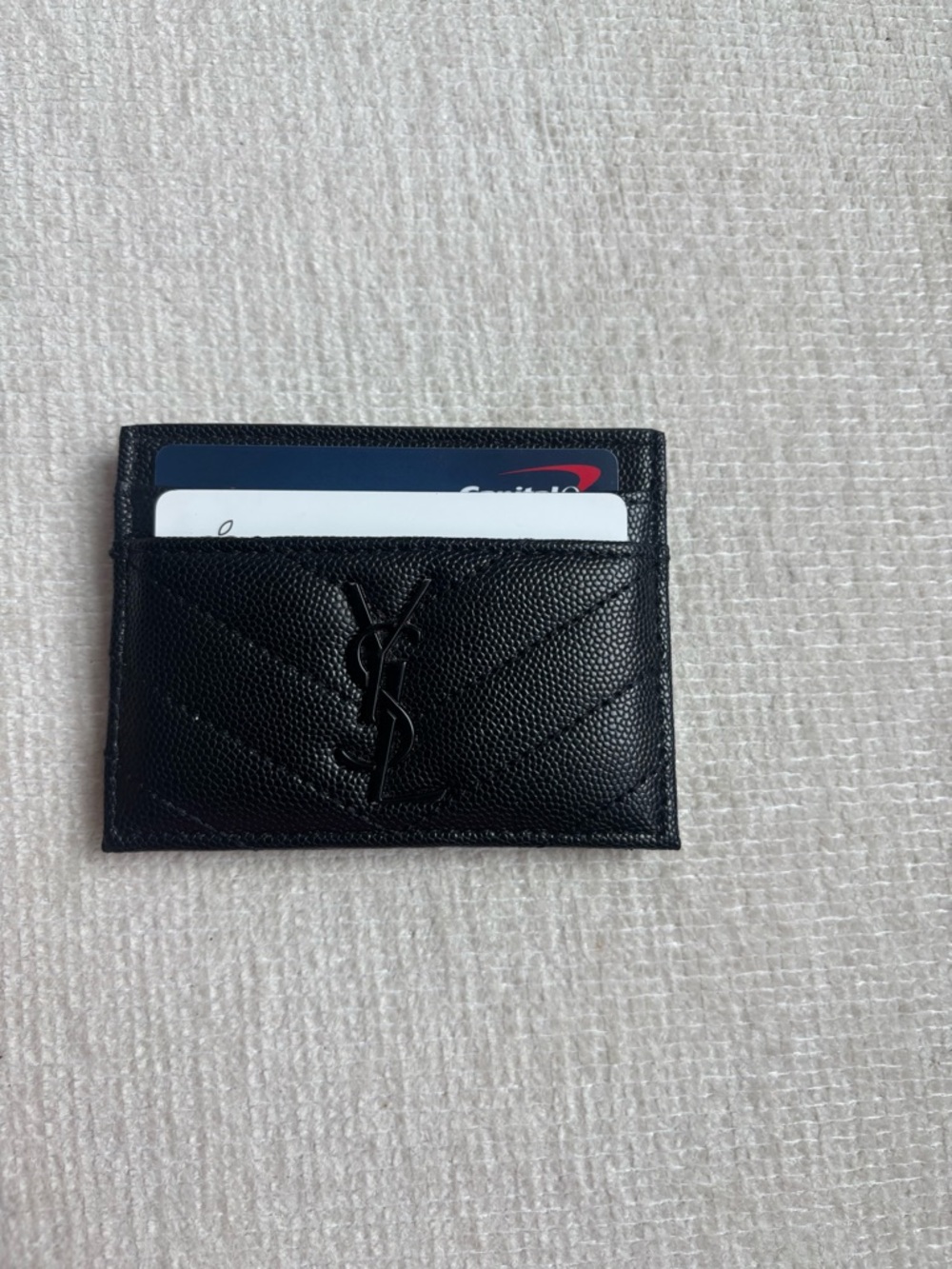Saint Laurent Black Quilted Leather Card Holder with YSL Monogram - Picture 4 of 5